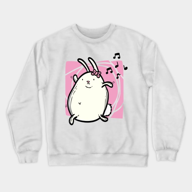 Dancing bunny pink Crewneck Sweatshirt by Namarqueza